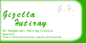 gizella hutiray business card